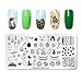 NICOLE DIARY Nail Stamping Plates Rectangle Easter Day Animal Rabbit Nail Stamp Image Plate 042