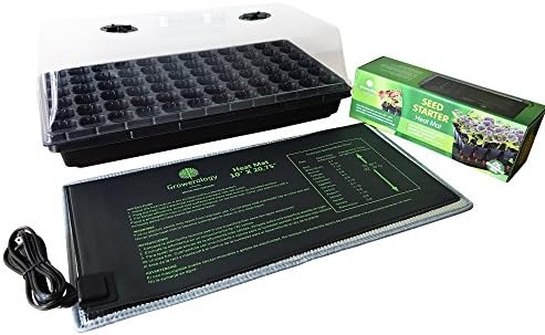Premium Large Seed Germination Kit with 72-cell Seedling Insert and Vented Humidity Dome - Plus Growerology Heat Mat