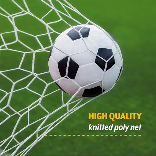 PUGG Pop Up Soccer Goal, Portable Training Football Knitted Poly Net Equipment, The Original Pickup Game Goal, Includes Two Goals & Bag