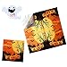 Gatherfun Halloween Party Supplies Spooky Pumpkin Disposable Paper Plates Napkins Cups with Waterproof plastic Tablecloth for Spooky Halloween Party Decorations Serve 25