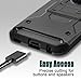 LG V40 Case, LG V40 ThinQ Case, lovpec Kickstand [Heavy Duty Protection] Hybrid Swivel Belt Clip Holster Rugged Full Body Armor Protective Shockproof Phone Case Cover for LG V40 (Black)