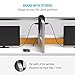 MAKETECH U-Shaped Multi-function 4-Outlet Power Strip with 4 USB Smart Charging Ports and Detachable Power Cable for Office, Workbench, Home, Nightstand & Dresser