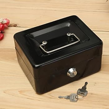 box lock insma security coin bank saving adults cash safe metal buddy storage piggy keys tray inches stamp deposit petty