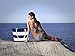 Pulama Womens Beach Tote Canvas Shoulder Bag Wave Striped Anchor Summer Handbag Top Handle Bag Straw Beach Bag Navy Blue Strip