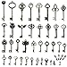 Joy Deco 42pcs Mixed Vintage Skeleton Keys, 42 Styles, Each 1 piece, Antique Bronze (X42B)