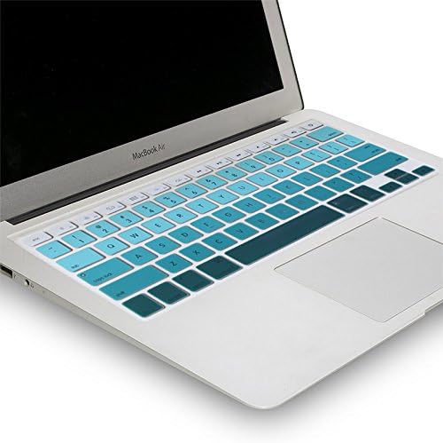 Keyboard Protector - USAcases Ultra Thin Silicone Ombre Color Keyboard Skin Cover For MacBook Air 13" and MacBook Pro 13" 15" 17" (with or without Retina Display) iMac (Ombre Blue)