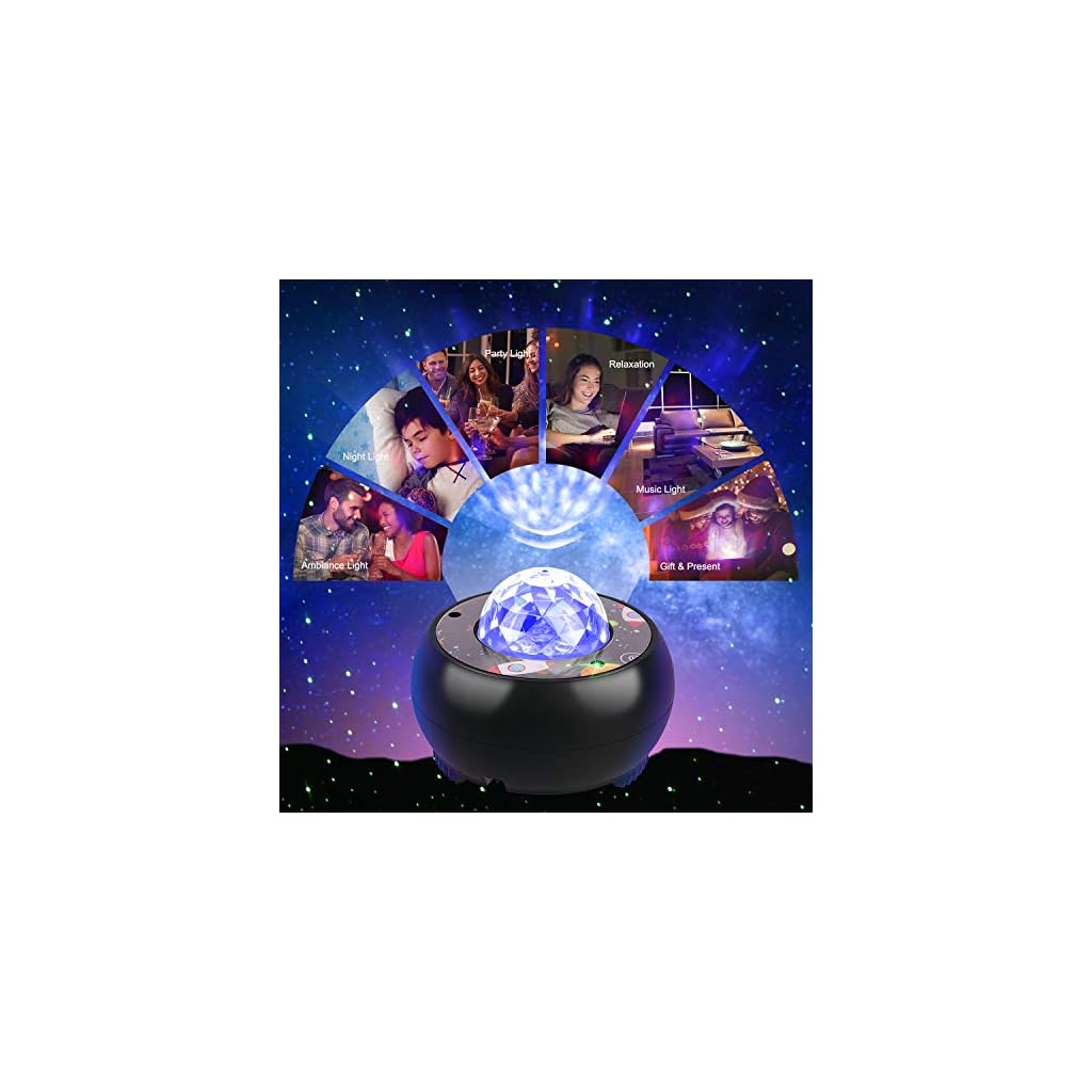 Riarmo Galaxy Star Projector, [2020 Upgraded] Night Light Projector
