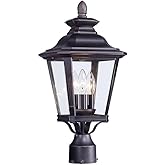 Maxim Knoxville-Three Light Outdoor Post Lantern in Early American Style-9 Inches Wide by 19.5 inches high