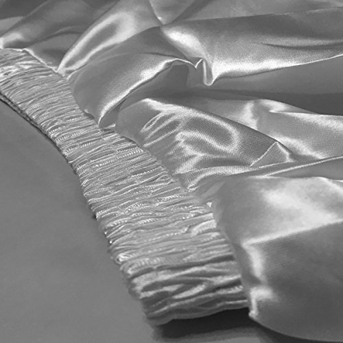 BACKGARDEN Ladies 20 Yard Elegant Satin Long Full Skirt for Ballroom Belly Dance Performance Costume Dress White - Thumbnail 5