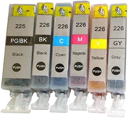 Prinko Image Co Canon PGI-225 CLI-226 Ink Cartridge PIXMA iP 4820 4920 8720 iX6520 MG 5120 5320 6120 6220 8120 8220 MX 712 882 892 (Pack of 6)