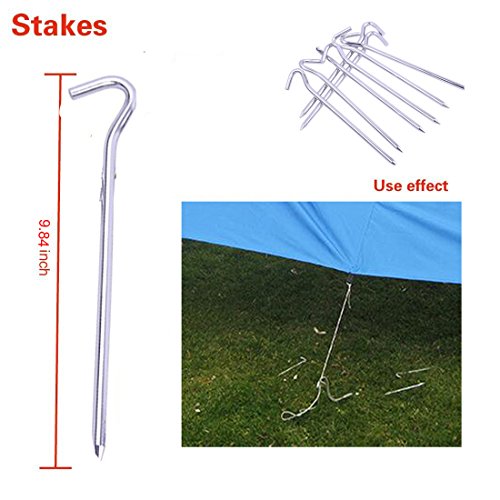 Suyi Portable Lightweight Camping Tent Tarp Shelter Mat Hammock Cover Sun Shade,Camping Equipment Essential Survival Gear,Stakes Include,with Carry Bag