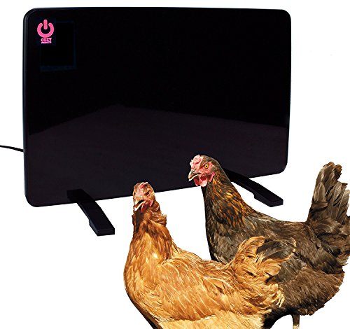 Cozy Products Safe Chicken Coop Pet Heater 200W Flat Panel Technology, One Size, Black (Pack of 2)