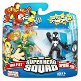 Marvel Superhero Squad Series 14 Mini 3 Inch Figure 2-Pack Black Costume Spider-Man and Iron Fist