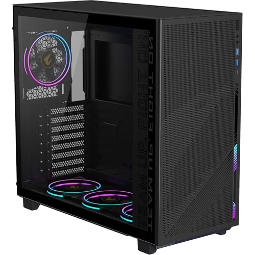 Aorus C400 - Carcasa de Cristal para Torre Media, Color Negro