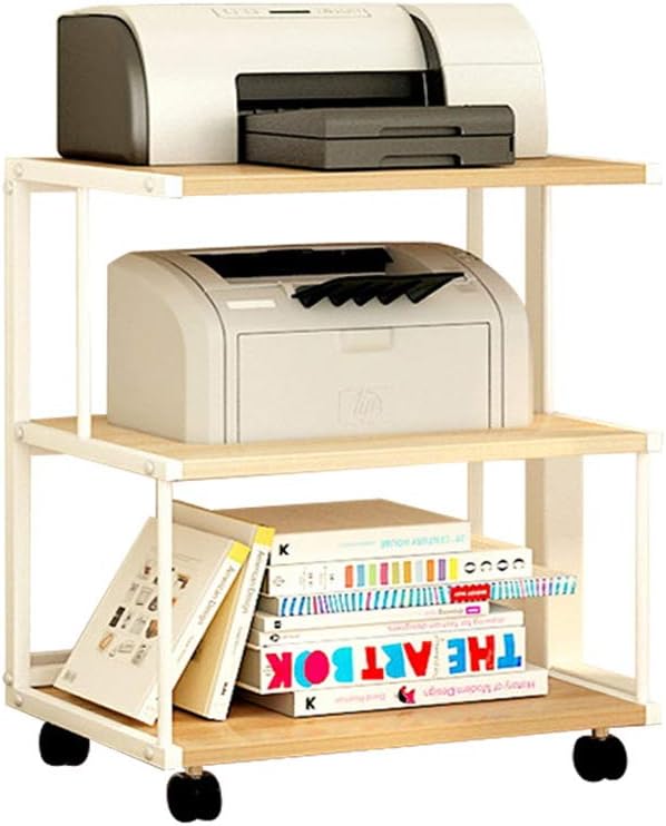 Shelf Microwave Oven 3 Layer, Kitchen Oven Floor Mobile Dishwasher Storage Rack (Color : White, Size : 70cm)