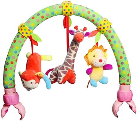 Amazon Co Jp ベビーベッドメリー ベビーカー用おもちゃ 挟むだけ ベビーベッドクリップ 吊り掛け ベル付き 可愛い ぬいぐるみ 動物 布製 面白い 発育促進 知育玩具 多機能 取り付け簡単 お出かけ 自宅 誕生日プレゼント 出産祝い ホーム キッチン