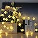 InnooLight 40 Rattan Ball String Lights LEDS Christmas Indoor String Lights for Christmas Tree, Garden, Patio, Wedding, Party (Warm White)