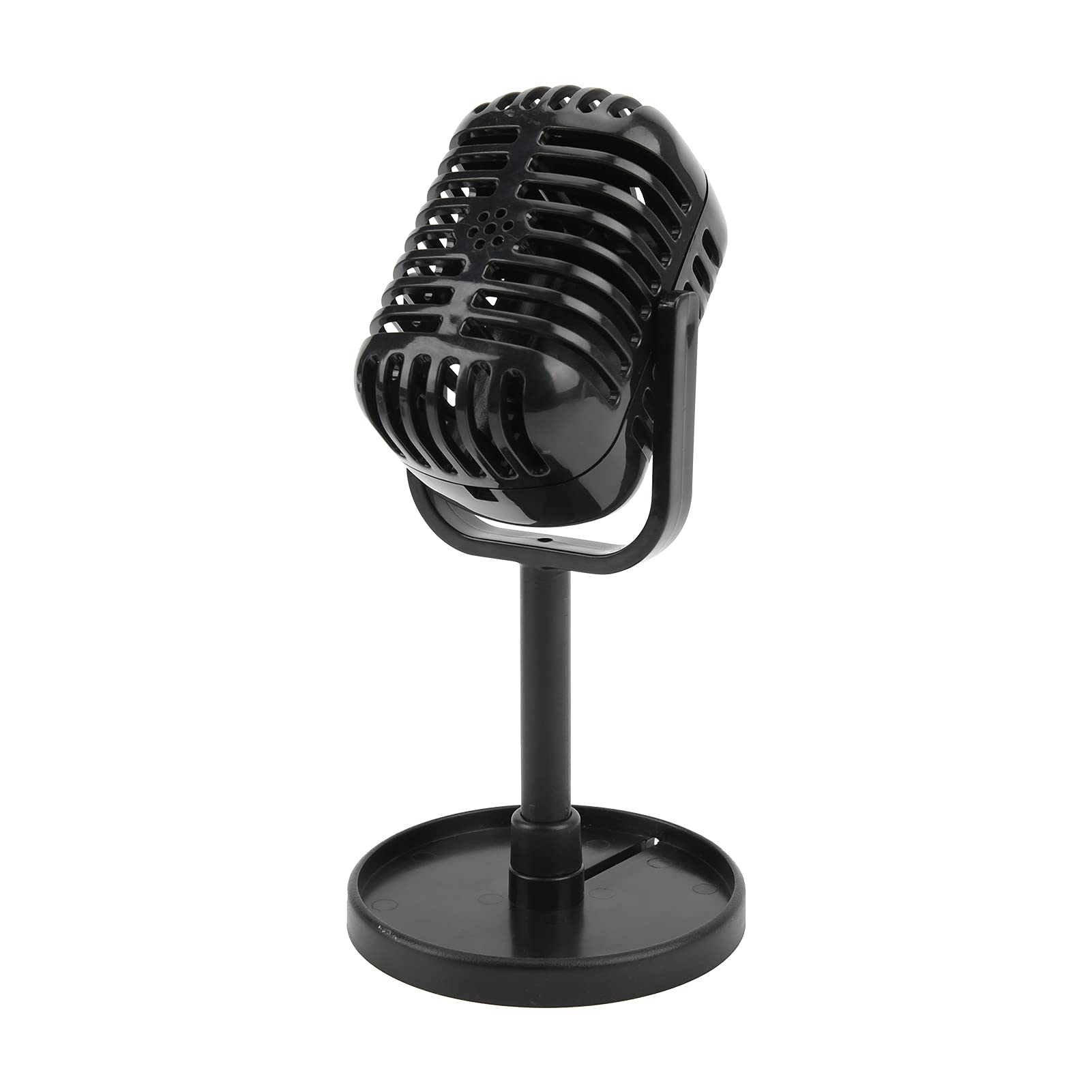 Classic Prop Microphone Retro Microphone Props Classic Prop Microphone Model Vintage Plastic Microphone Stage Table Decoration for Filming Dance Shows Practice Using Microphone Props Film(black)