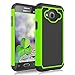 Galaxy Sky Case,Galaxy J3 2016/J3 V Case,Galaxy Express/Amp Case,Galaxy Sol Case, Jeylly Shockproof Dual Layer Armor Defender Scratch Absorbing Hybrid Rubber Plastic Phone Case Cover - Green