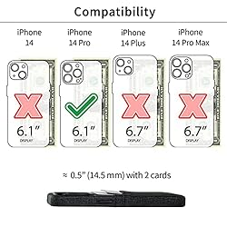 Dockem Card Case for iPhone 14 Pro with Built-in