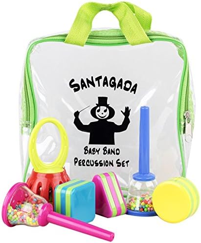 Santagada 6 Piece Baby Band Percussion Set in Zippered Carrying Case