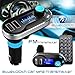 Multipoint FM Transmitter, AGPtek Bluetooth MP3 Player Hands-free Car Kit Charger, Double USB Ports 3.5mm jacks for iPhone 6 plus 6 5 5S iPad Samsung Galaxy S5 Android Cell Phones