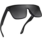 GLINDAR Oversized Square Polarized Sunglasses for Men Women, One Piece Shield Shades UV400 Protection