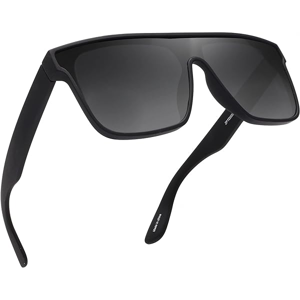 JIM HALO Lunettes De Soleil Polarisées Hommes Femmes - Modèle Surdimensionné Conduite, Protection UV400, Monture Légère