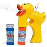 Bubble Gun Toy Machine Shooter | Duck Shape with Music and Sounds | 2 Bubble Solution with Battery Included | Bubble Blaster for Parties | Indoor or Outdoor
