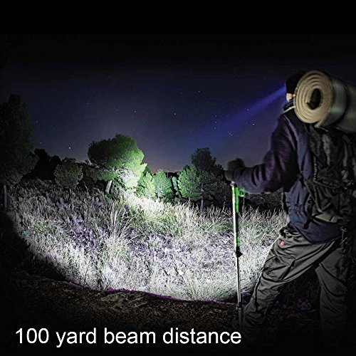 150 yard Single Mode Tactical Flashlight 500 Lumen White LED light with Offset Mount Rifle Airsoft AR 15 Shotgun Coyote Hog Pig Varmint Predator Hunting Shooting Tactical Use (white)