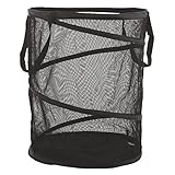 Honey-Can-Do HMP-01127 Large mesh pop Open Hamper, Black,