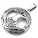 KONOV Mens Womens Celtic Tree of Life Stainless Steel Pendant Necklace, Silver, 24 inch Chain