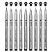 Hitong Micro-Pen Fineliner Ink Pens, Precision Multiliner Pens for Artist Illustration, Sketching, Technical Drawing, Manga, Scrapbooking(9 Size/Black)