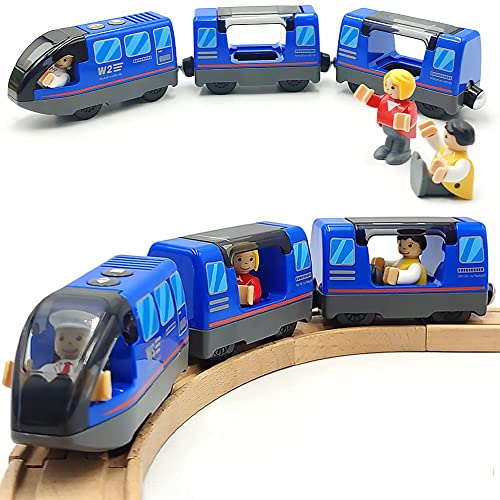 Blue Battery Operated Train With 3 Villains