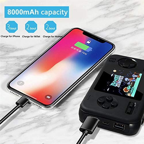 MOGOI 2.8 Inch Game Handheld Console Retro Mini Video FC PVP Game Player Gameboy 416 Games Travel Portable Gaming System Built-in 8000mah Power Bank USB C Fast Charging Type C