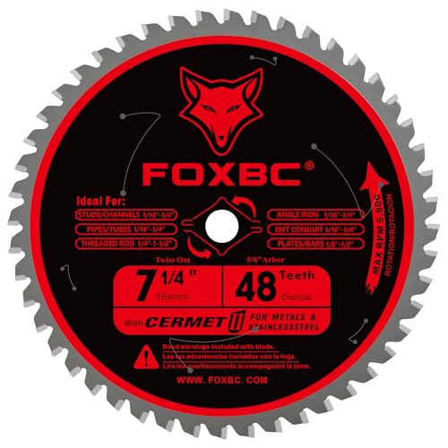 FOXBC 7 1/4 inch Metal Circular Saw Blade 48 Teeth, Metal and photo 11