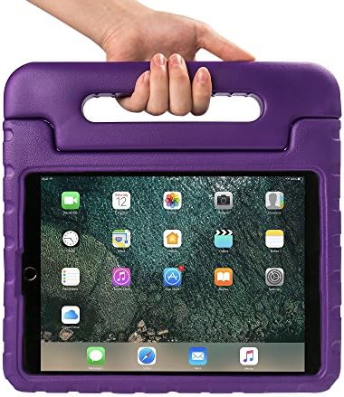 New iPad Pro 10.5 2017 Case, NEESI Kids Case Shock Proof Light Weight Convertible Handle Stand Bumper Cover Case for iPad Pro 10.5 Inch 2017 Release Tablet - Purple