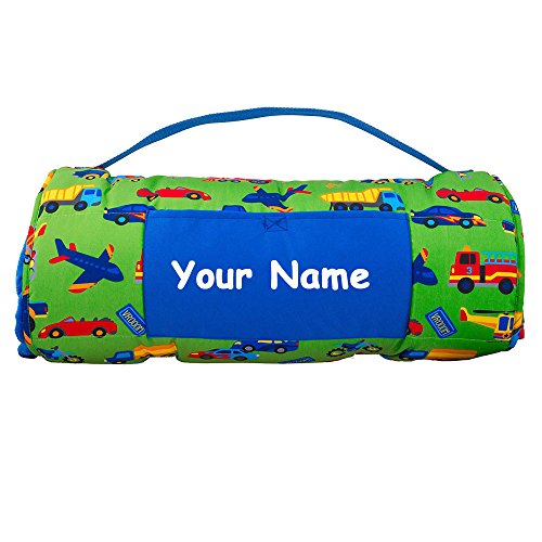 Personalized Stephen Joseph Transportation Planes Trains and Automobiles Themed All Over Print Nap Mat