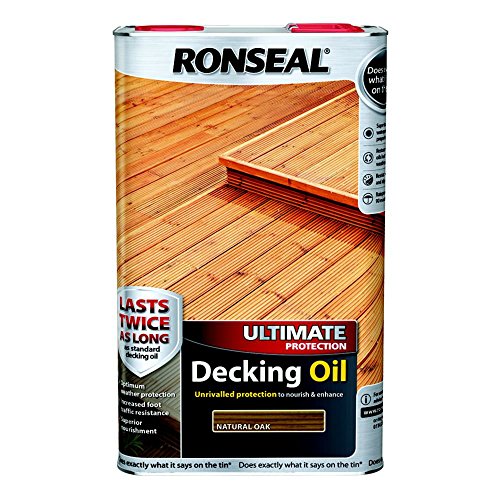 [- Ronseal RSLUDONO5L 5L Ultimate Protection Decking Oil - Natural Oak  -]