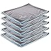 Trendy Bartender Toast to Perfection Microfiber Glass Polishing Lint-Free Cloth for Spotless Shine and a Residue-Free Finish - Pack of 5-25x20 inch - Grey