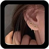Erimberate Bohemian Love Heart Earrings gold Small Heart Stud Earrings Minimalist Heart Earring Retro Hollow Heart Earrings Jewelry for Women
