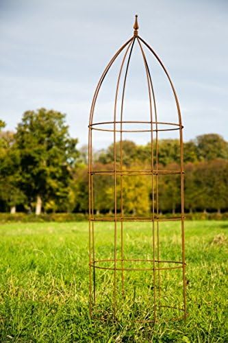 Kuheiga Rankgerust O 60cm Rost H 200cm Blumenhilfe Obelisk Rankgitter Amazon De Garten