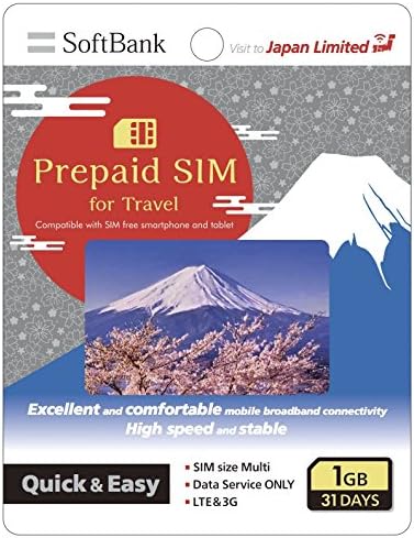 Amazon Co Jp Softbank Prepaid Sim For Travel Japan Sim Data Gb G Lte Sim Size Multi 31days Electronics Cameras