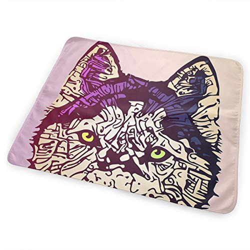 V5DGFJH.B Baby Portable Diaper Changing Pad Siberian Husky Dog Time Urinary Pad Baby Changing Mat 31.5" x25.5''