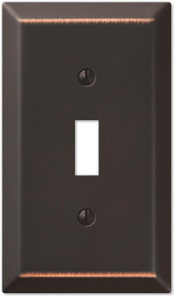 Amerelle 163TDB CenturySteel Wallplate 1 Toggle Light Switch Aged Bronze