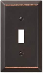 Amerelle 163TDB CenturySteel Wallplate 1 Toggle Light Switch Aged Bronze
