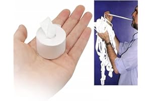 MilesMagic Magician's Set of 12 Classic Mouth Coils Paper Coil Gimmick for Real Parties or Magic Tricks, White