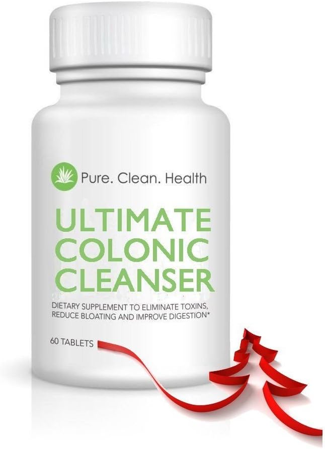 Seasonal Offer - Ultimate Colonic Cleanser: #1 Best Natural Cleansing Supplement for Detox & Weight Loss, with Aloe Vera. Gentle Yet Effective Way to Remove Waste & Toxins, Reduce Bloating 60 Pills