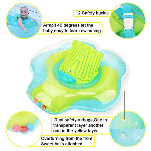 image for HANTAJANSS Baby Floats for Infant Pool Inflatable Baby Float Swimming 