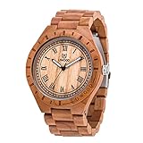 BIOSTON Unique Design Vintage Retro Handmade Fashion Dress Wood Watch Cherry For Men